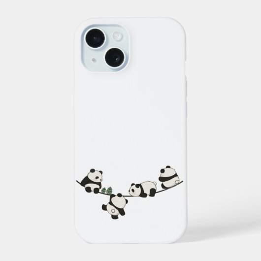 Niedlicher Panda Phone Case | Kawaii Animal iPhone 15 Hülle (Rückseite)