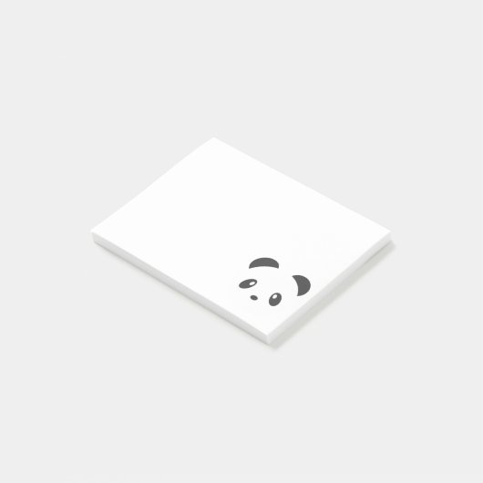 Niedlicher Panda Post-it Klebezettel (angewinkelt)