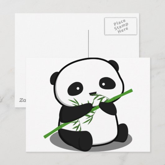 Niedlicher Panda Postkarte (Vorne/Hinten)