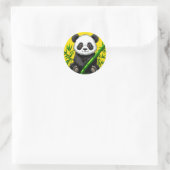 Niedlicher Panda Runder Aufkleber (Tasche)