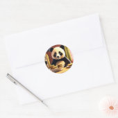 niedlicher Panda Runder Aufkleber (Umschlag)