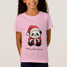 Niedlicher Panda Santa Claus Weihnachten T - Shirt