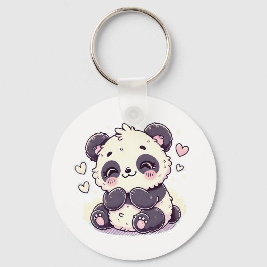 Niedlicher Panda-Schlüsselanhänger - Adorable Tier Schlüsselanhänger (Vorderseite)