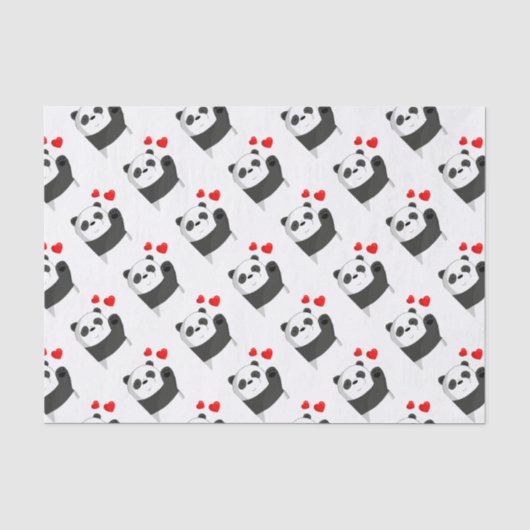 Niedlicher Panda Seidenpapier (Vorderseite)
