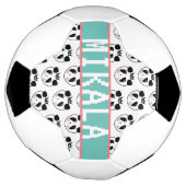 Niedlicher Panda Soccer Fan Individuelle Name Fußball (Gedreht)