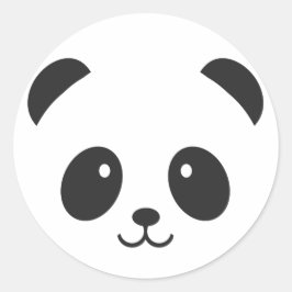 Niedlicher Panda-Sticker Runder Aufkleber