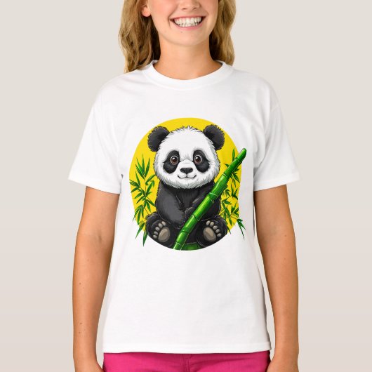 Niedlicher Panda T-Shirt (Vorderseite)