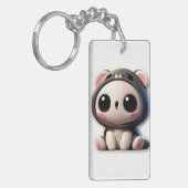 Niedlicher Panda-Tag Schlüsselanhänger (Vorderseite links)
