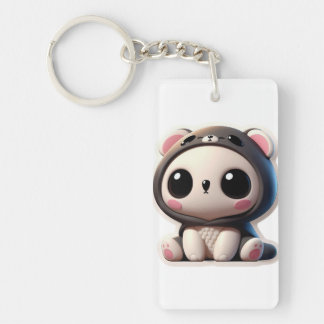 Niedlicher Panda-Tag Schlüsselanhänger