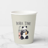 Niedlicher Panda-Tee mit Blase, Boba-Tee Pappbecher (Vorderseite)