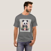 Niedlicher Panda-Tee mit Blase, Boba-Tee T-Shirt (Vorne ganz)