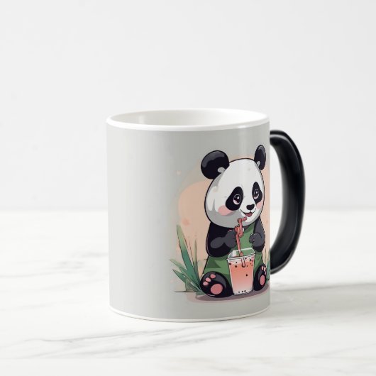 Niedlicher Panda-Tee mit Blase, Boba-Tee Verwandlungstasse (VorderseiteRechts)