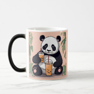 Niedlicher Panda-Tee mit Blase, Boba-Tee Verwandlungstasse