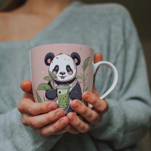 Niedlicher Panda-Tee mit Blase, Boba-Tee Verwandlungstasse