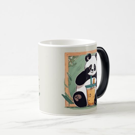Niedlicher Panda-Tee mit Blase, Boba-Tee Verwandlungstasse (VorderseiteRechts)
