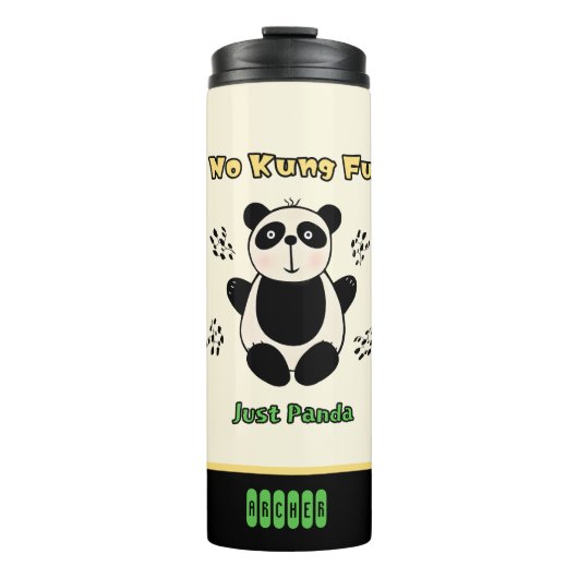 Niedlicher Panda Thermosbecher (Vorderseite)