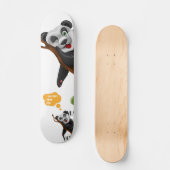 Niedlicher Panda Tierfreund lustiger Cartoon Skateboard (Vorderseite)