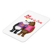 Niedlicher Panda und Braunbär 'Liebe ist Liebe' Ma Magnet (Linke Seite)