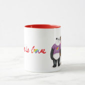 Niedlicher Panda und Braunbär "Liebe ist Liebe" Ta Tasse (Zentrum)