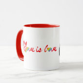 Niedlicher Panda und Braunbär "Liebe ist Liebe" Ta Tasse (Vorderseite Links)