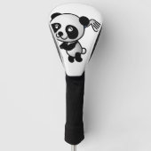 niedlicher Panda und Golfverein Golf Headcover (Vorderseite)