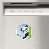 Niedlicher Panda und Schneemann Magnet (In Situ (Geschirrspüler))