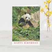 Niedlicher Panda zum Geburtstag Karte (Gelbe Blume)