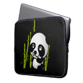 Niedlicher Pandabär aus Schwarz und Weiß Laptopschutzhülle (Vorderseite Links)
