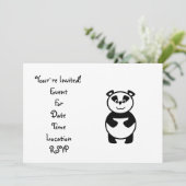 Niedlicher Pandabär Einladung (Stehend Vorderseite)