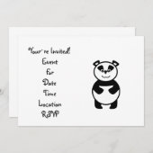 Niedlicher Pandabär Einladung (Vorne/Hinten)