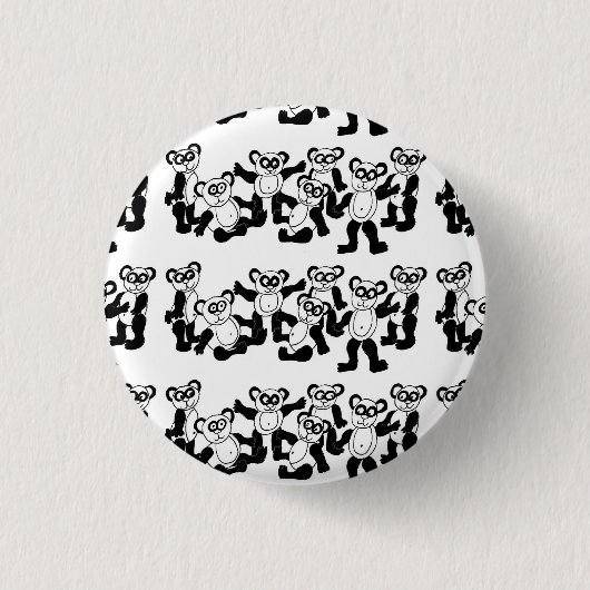 niedlicher Pandaknopf Button (Vorderseite)