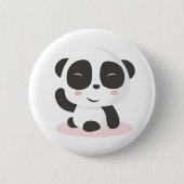 Niedlicher Pandamusterknopf Button (Vorderseite)