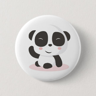Niedlicher Pandamusterknopf Button