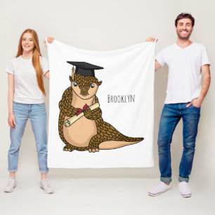 Niedlicher Pangolin-schließ-Cartoon Fleecedecke