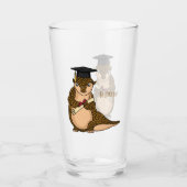 Niedlicher Pangolin-schließ-Cartoon Glas (Vorderseite)
