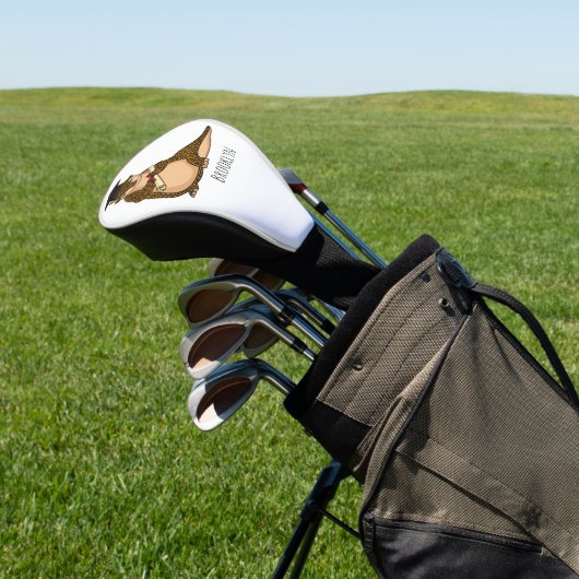 Niedlicher Pangolin-schließ-Cartoon Golf Headcover (In SItu)