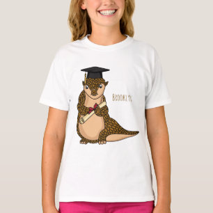 Niedlicher Pangolin-schließ-Cartoon T-Shirt