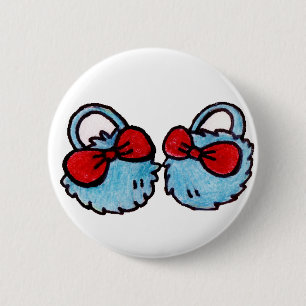 Niedlicher Pantoffel-Knopf Button