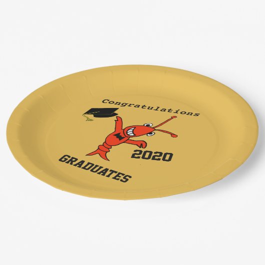 Niedlicher Panzerkrebs-Abschluss Pappteller (Schrägansicht)