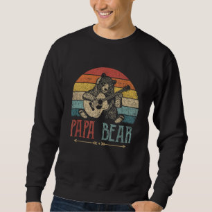 Niedlicher Papa Bär Vintag Vatertag Retro Vater Gu Sweatshirt