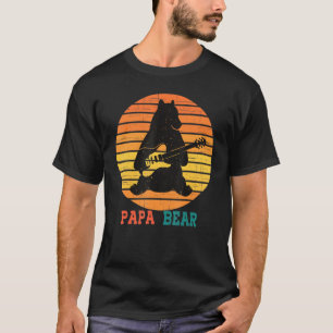 Niedlicher Papa Bär Vintag Vatertag Retro Vater Gu T-Shirt