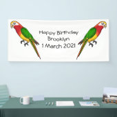 Niedlicher Papagei-Cartoon Banner (Messe)