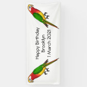 Niedlicher Papagei-Cartoon Banner (Vertikal)