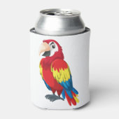Niedlicher Papagei-Cartoon Dosenkühler (Kanne Vorderseite)
