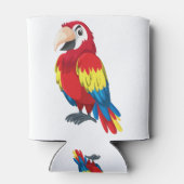 Niedlicher Papagei-Cartoon Dosenkühler (Rückseite)