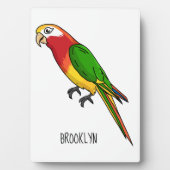 Niedlicher Papagei-Cartoon Fotoplatte (Vorderseite)