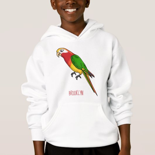 Niedlicher Papagei-Cartoon Hoodie (Vorderseite)