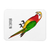 Niedlicher Papagei-Cartoon Magnet (Horizontal)