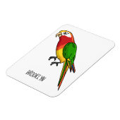 Niedlicher Papagei-Cartoon Magnet (Linke Seite)