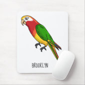 Niedlicher Papagei-Cartoon Mousepad (Mit Mouse)
